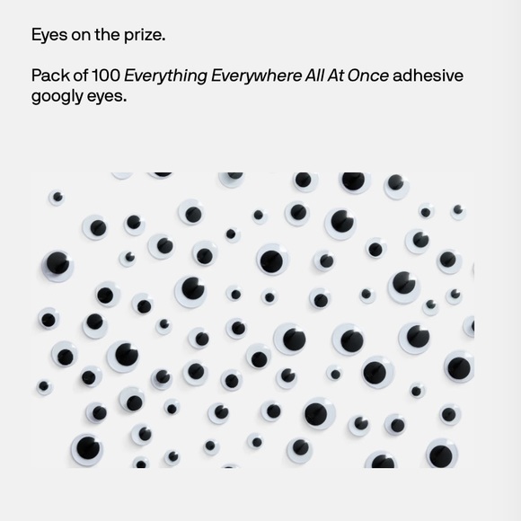A24 EVERYTHING EVERYWHERE ALL AT ONCE GOOGLY EYES - Picture 2 of 4